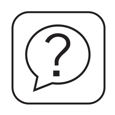 İnce çizgi soru işareti simge tasarlamak Dizayn