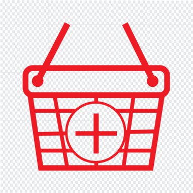 İnce çizgi alışveriş sepeti simge tasarlamak Dizayn