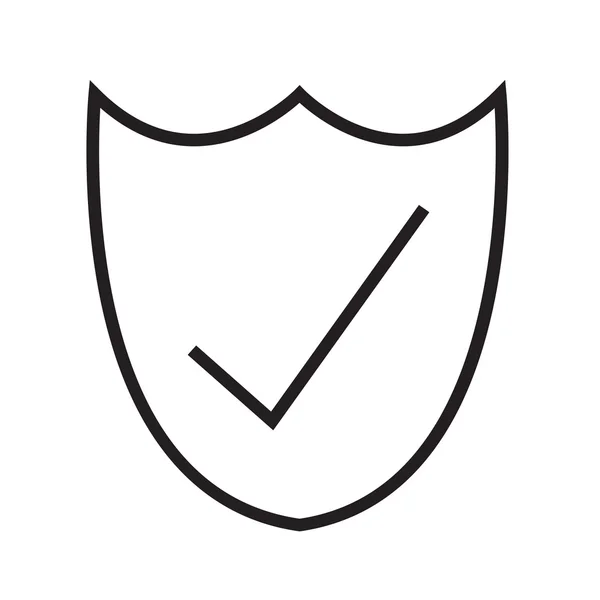 Dunne lijn Secure pictogram afbeelding ontwerp — Stockvector