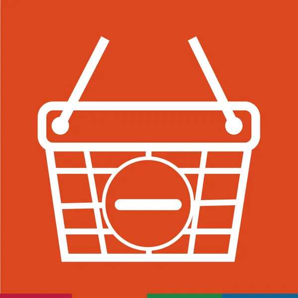 Cienka linia zakupy koszyka ikona ilustracja projektu — Wektor stockowy