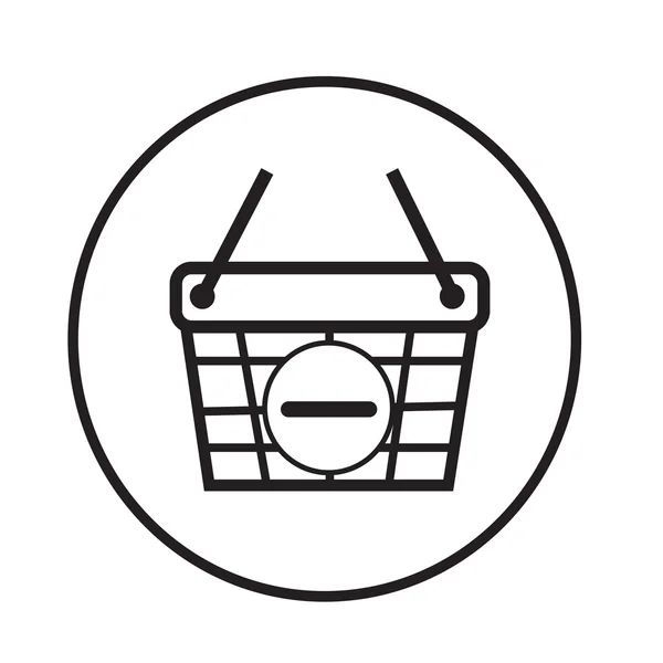 细线购物篮图标插画设计 — 图库矢量图片