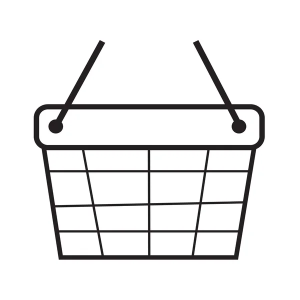 Tenký design Line nákupní košík ikona ilustrace — Stockový vektor