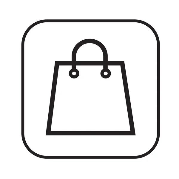 Design de ilustração de ícone de saco de compras de linha fina — Vetor de Stock