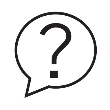 İnce çizgi soru işareti simge tasarlamak Dizayn