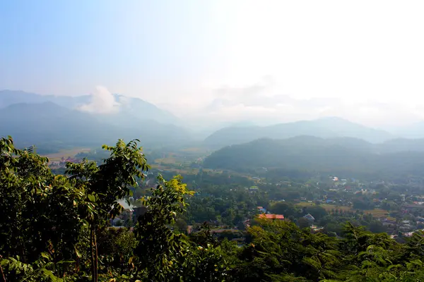 High angle view of Mae Hong Son City, Thailand — стоковое фото