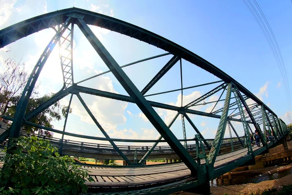Gedenkteken brug in pai stad, provincie van Mae Hong Son, Thailand — Stockfoto