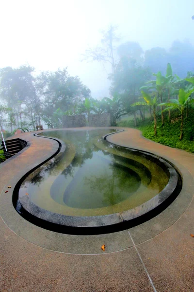 Water intermittently boils Hot Spring Geyser ,Pongduet , chiangm — Stock Photo, Image