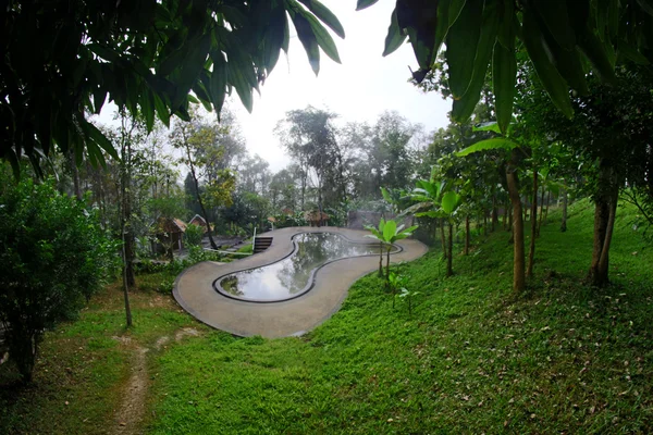 Air mendidih sebentar-sebentar Panas Spring Geyser, Pongduet, chiangm — Stok Foto