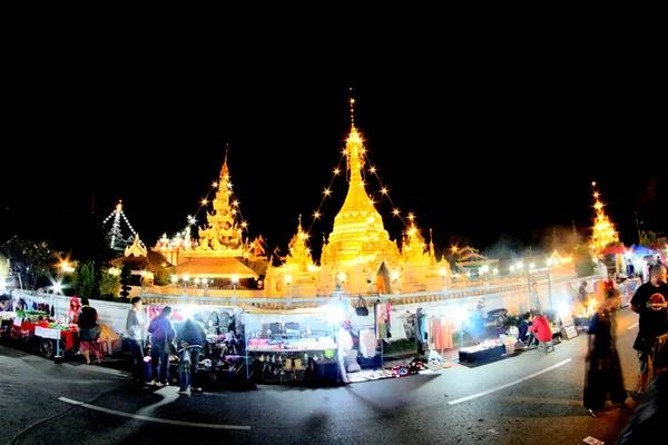 Wat Chong Klang και Wat Chong Kham, Mae Hong γιος, Ταϊλάνδη — Φωτογραφία Αρχείου