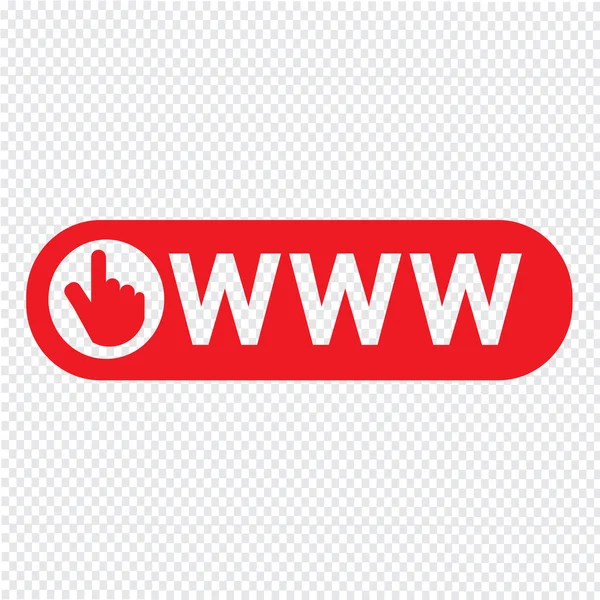 Www icono web Diseño de ilustración — Archivo Imágenes Vectoriales