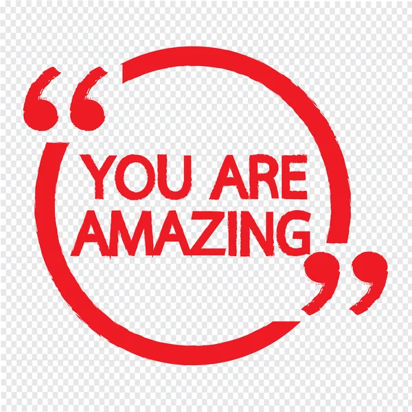 You Are AMAZING lettering Diseño de ilustración — Archivo Imágenes Vectoriales