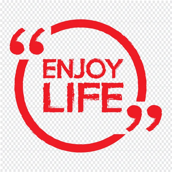 ENJOY LIFE lettering Illustrazione design — Vettoriale Stock