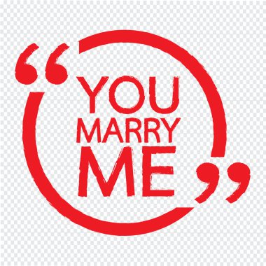 Sen bana illüstrasyon evlenmek tasarım