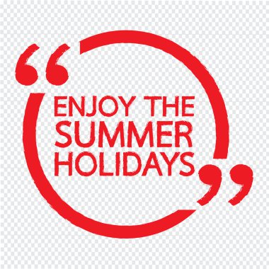 Yaz tatil harfler illüstrasyon tasarım sahiptir