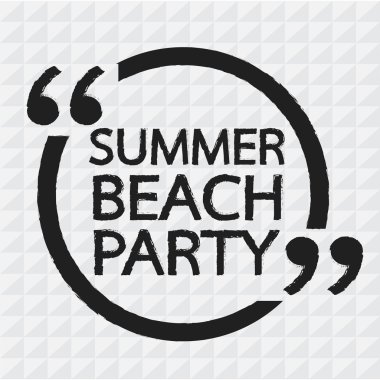 Yaz plaj partisi harfler illüstrasyon tasarım sahiptir