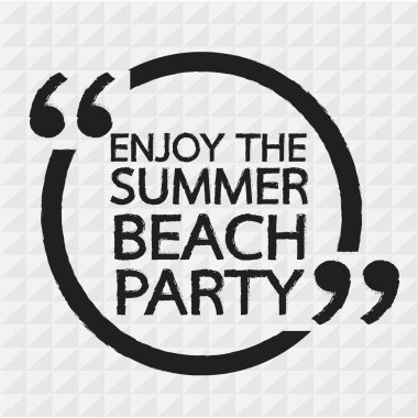Yaz plaj partisi harfler illüstrasyon tasarım sahiptir