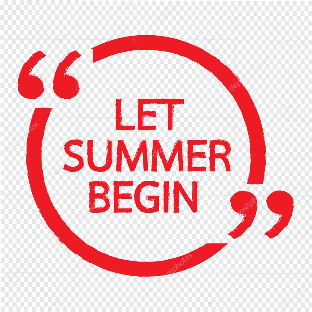 LET SUMMER BEGIN Lettering Illustration design — Stock Vector © porjai
