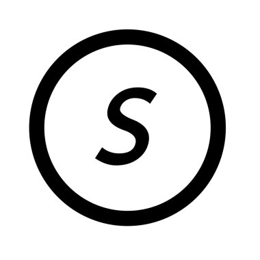 Temel yazı tipi harf s simge illüstrasyon tasarım