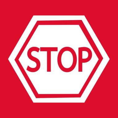 Dur işareti simge tasarlamak Dizayn