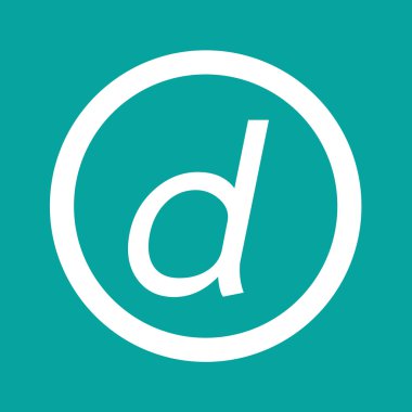 Temel yazı tipi harfi d simgesi illüstrasyon tasarım