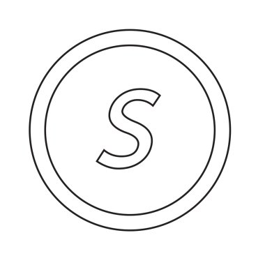 Temel yazı tipi harf s simge illüstrasyon tasarım