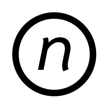 Temel yazı tipi harf N simge illüstrasyon tasarım