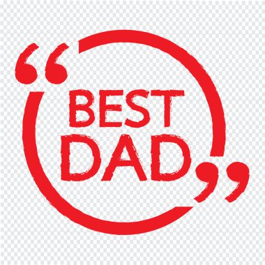 En iyi baba harfler illüstrasyon tasarımı