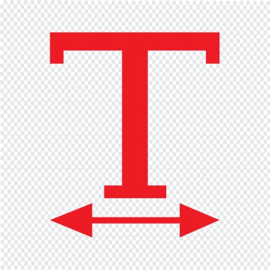 Metin genişliği Düzenle simgesi illüstrasyon tasarım