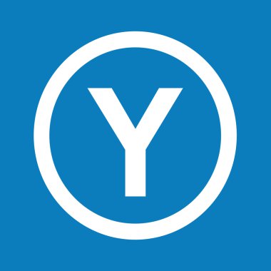 Temel yazı tipi Y harfi simge illüstrasyon tasarım