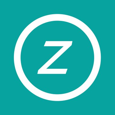 Temel yazı tipi harf Z simge illüstrasyon tasarım