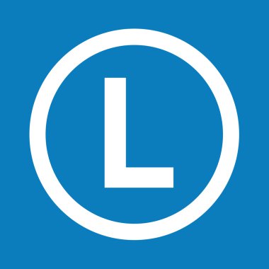 Temel yazı tipi harf L simge illüstrasyon tasarım