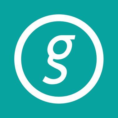 Temel yazı tipi mektup g simgesi illüstrasyon tasarımı