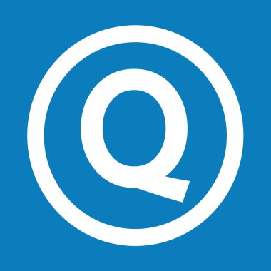 Temel yazı tipi harf q simge illüstrasyon tasarım