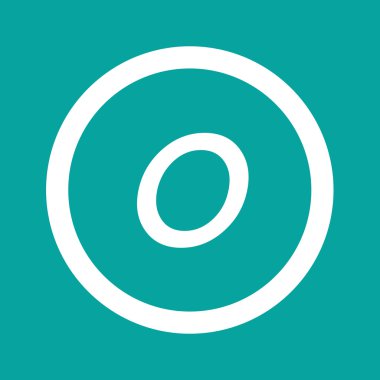 Temel yazı tipi mektup o simge illüstrasyon tasarım