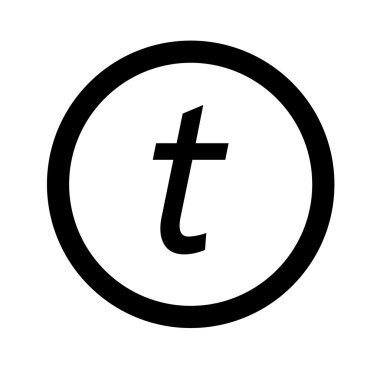 Temel yazı tipi mektup t simgesi illüstrasyon tasarımı