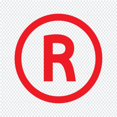 Temel yazı tipi harf r simgesi illüstrasyon tasarımı