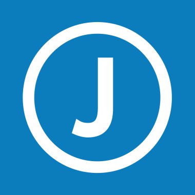 J harfi simgesi illüstrasyon tasarımı temel yazı tipi