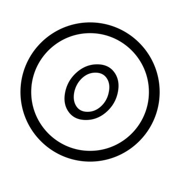 Temel yazı tipi mektup o simge illüstrasyon tasarım