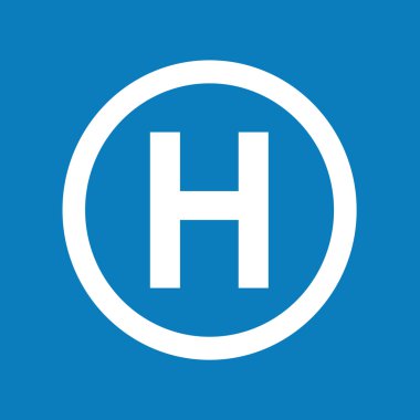 H harfi simgesi illüstrasyon tasarımı temel yazı tipi