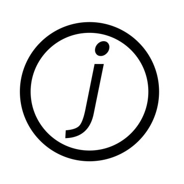 Temel yazı tipi harf j simge illüstrasyon tasarım