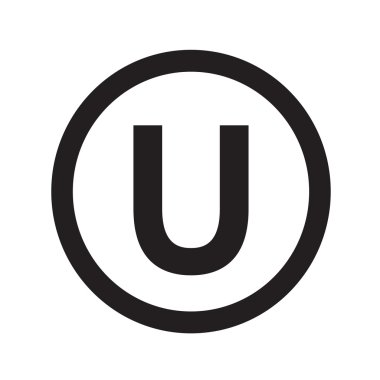 Temel yazı tipi harf u simge illüstrasyon tasarım