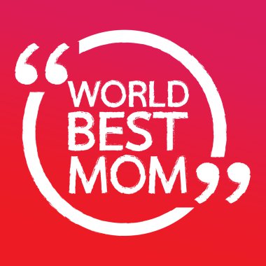 Dünya en iyi anne harfler illüstrasyon tasarımı