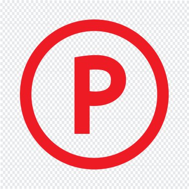 Temel yazı tipi harf p simge illüstrasyon tasarım