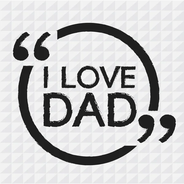 Ben aşk baba harfler illüstrasyon tasarımı — Stok Vektör