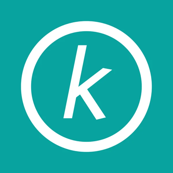 Letra de fuente básica K icono Diseño de ilustración — Archivo Imágenes Vectoriales