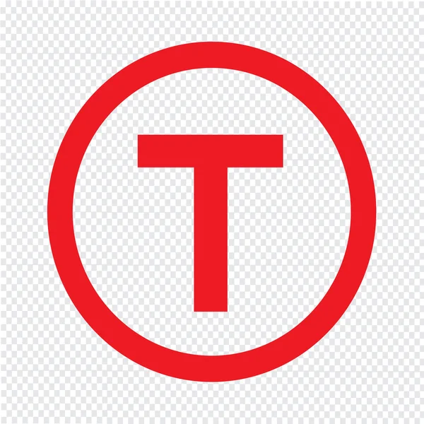 Basic font letter T icon Illustration design — Stock Vector