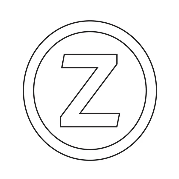基本的なフォント文字 Z アイコン イラスト デザイン — ストックベクタ