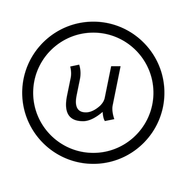 Caratteri di base lettera u icona Illustrazione design — Vettoriale Stock