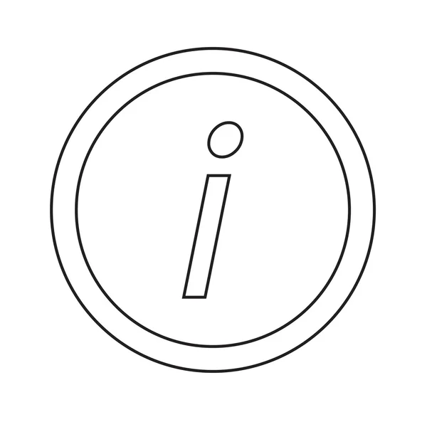 Basic letra i ícone Ilustração design — Vetor de Stock