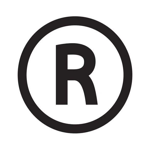 Temel yazı tipi harf r simgesi illüstrasyon tasarımı — Stok Vektör